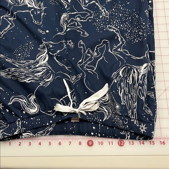 VICTORIA'S SECRET Navy/White Pegasus Print Pajama Loungewear Top/Pant Set SZ M - Picture 15 of 16